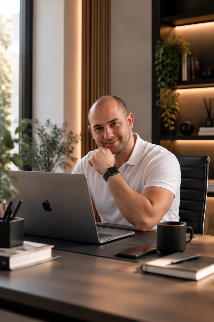 Valentyn Somov, webdesigner og grunnlegger av Lando i Førde